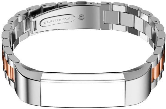AISPORTS Compatible with Fitbit Alta Strap for Women Men, Fitbit Alta Strap Stainless Steel Metal Bracelet Solid Adjustable Sport Wristband Replacement Strap for Fitbit Alta/Alta HR Fitness Tracker - Image 4