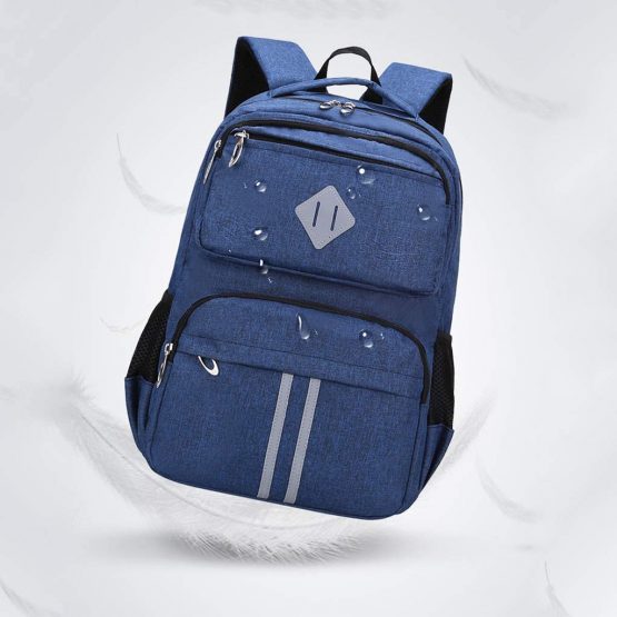 HOPYOCK® School Bags for Boys,Kids,Girls,Multi-Pocket Teenage School Backpacks with Reflective Design,Waterproof Children School Bags,Casual Daypack Students' Rucksack,Blue - Image 2