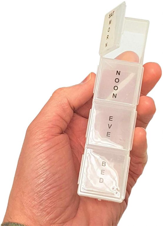 Pill Box Weekly Organiser - 7 Day 4 Times Daily – 28 Compartments - Dosette Medicine Container –- by Life Healthcare - Image 4