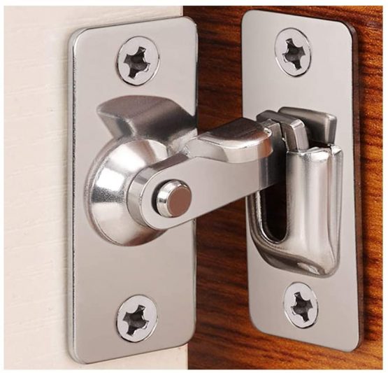 90 Degree Locking Privacy Lock Sliding barn Door Latch Right Angle Door ...