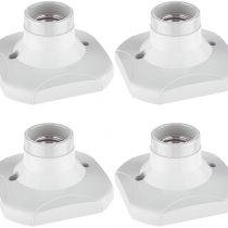 ledscom Ceiling Light/Lampenfassung Elektra, White, 1 X E27 Max. 60W, 9 X 9cm, 4 Pcs