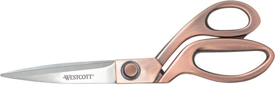 Westcott E-16459 00 Vintage Scissors, 9 cm Stainless Steel Blades, Copper Handle, 8"