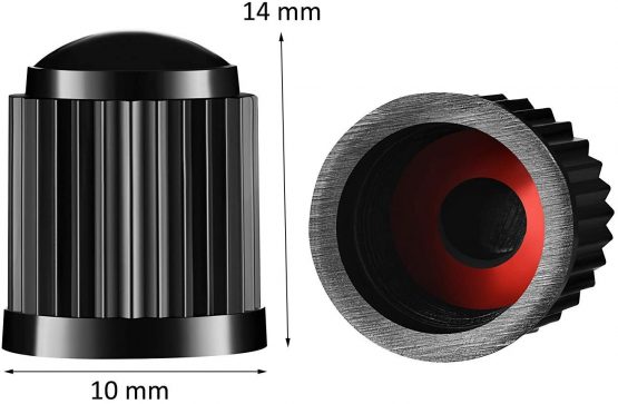 TYPHEERX Tyre Valve Caps, 30pcs Plastic Car Bike Tire Stem Dust Covers with Red Seal O-Ring for SUV, Bicycle, Motorbike, Trucks(Black) - Image 2