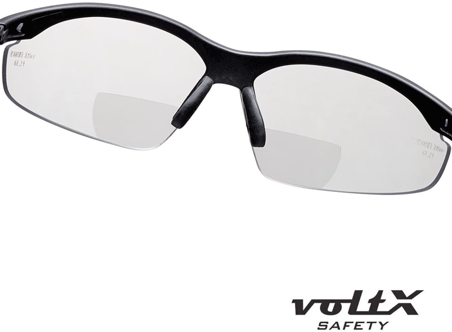 voltX 'CONSTRUCTOR' BIFOCAL Reading Safety Glasses (CLEAR +2.0 Dioptre) UKCA & CE EN166F certified/Cycling Sports Glasses include's safety cord + UV400 anti-fog coated lens - Image 4