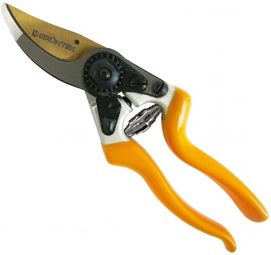 GRÜNTEK Secateurs/Pruning Shears Z-25 Forged 215mm, TITANIUM, ByPass, Garden Pruner, Scissors, Ergonomic Comfort