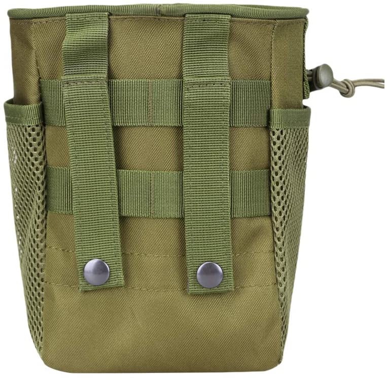 JETEDC Tactical Molle Drawstring Magazine Dump Pouch, Military