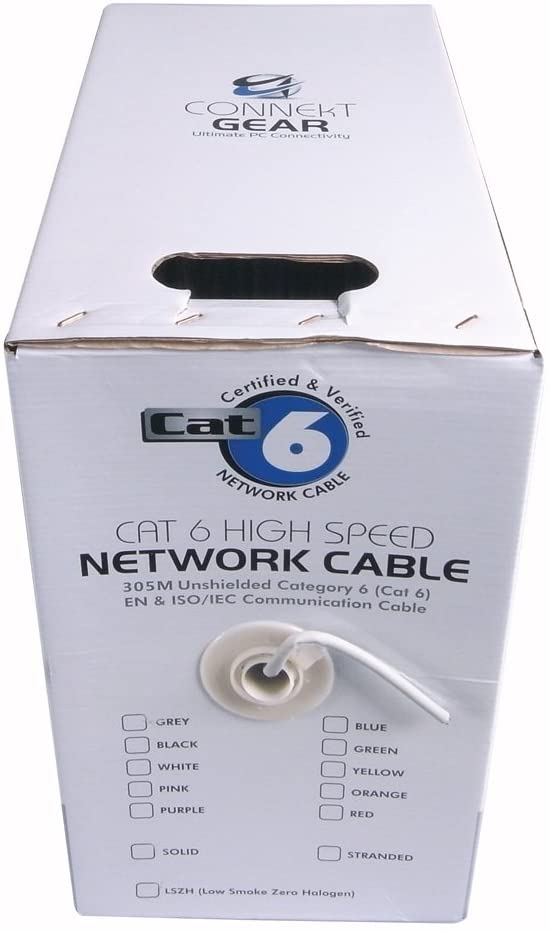 connektgear 305m Drum UTP Cat6 Stranded Network Cable - Grey, 1 meter - Image 3