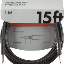 Fender 990820021 Professional Series Instrument Cable – 15 ft – STR/STR – Black