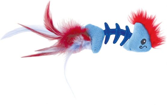 Petstages Feather Fish Bone Catnip Filled Cat Toy