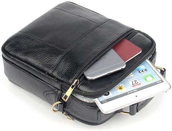 Xieben Vintage Leather Shoulder Messenger Bag for Men Travel Business Crossbody Pack Wallet Satchel Sling Chest Bags - Image 4
