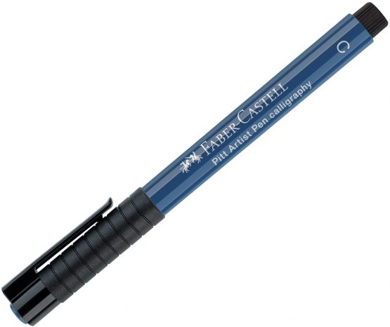 Faber Castell FC167547 India Ink Pitt Artist Calligraphy Pens - Indanthrene Blue - Image 2
