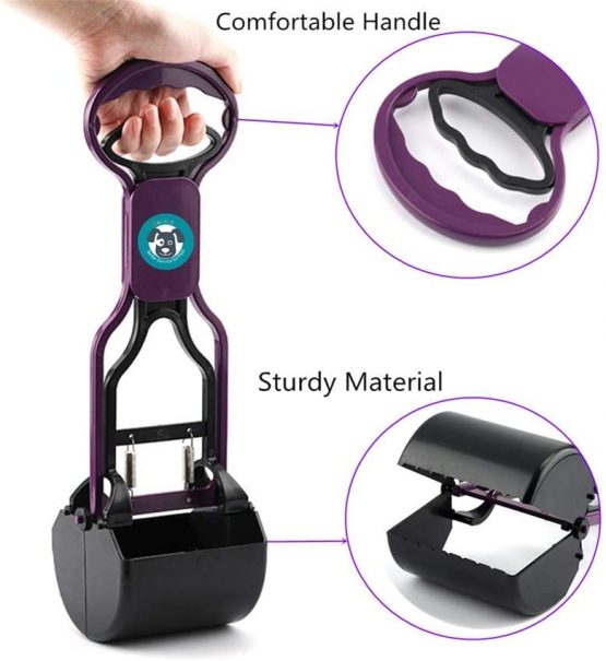 Ceasyde Pet Pooper Scooper, 45CM Long Durable Foldable Portable Poop Scoopr for Medium or Small Dogs and Cats, Easy Pick Up for Outdoor Indoor Pet Waste - Image 3