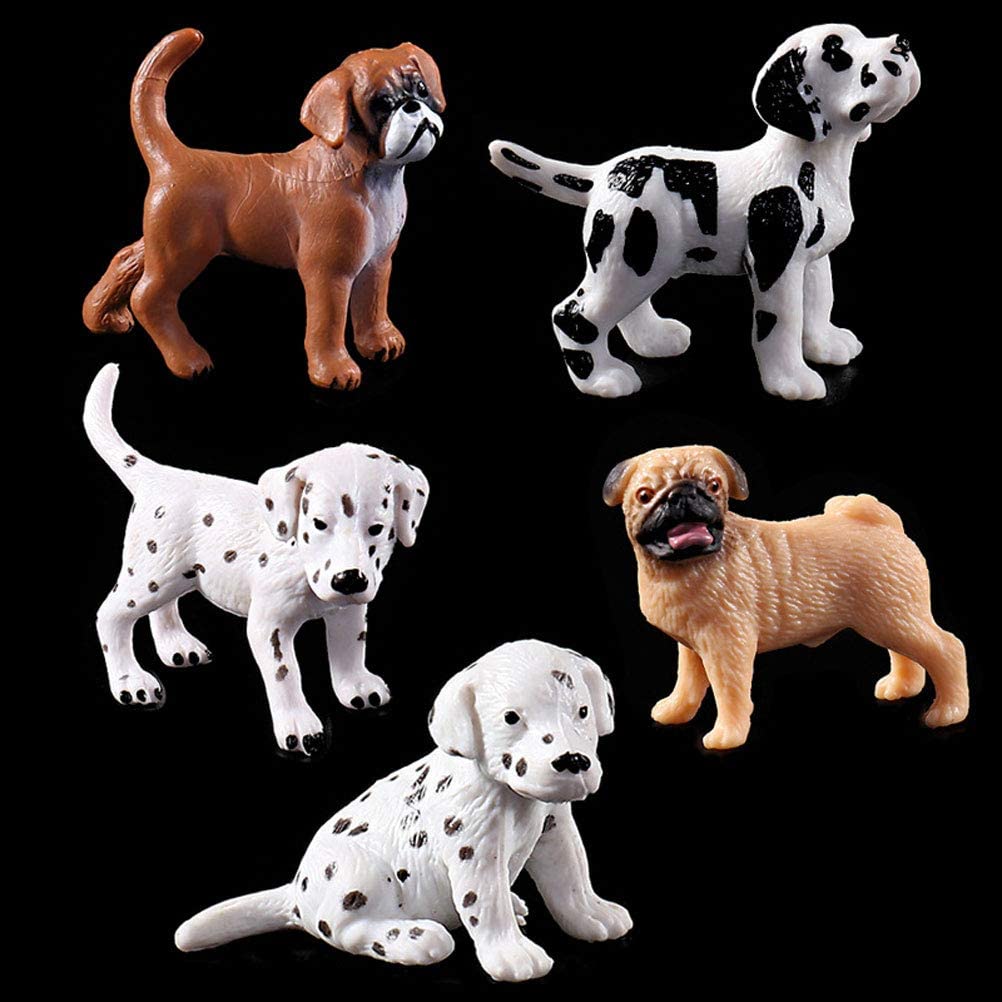 HOMNIVE Dog Figures for Kids 12pcs Plastic Realistic Hollow Puppy Figurines, Small Dog Cake Topper - Image 3