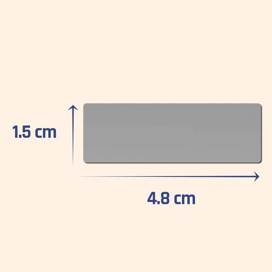 150 Pieces, 48 x 15 mm, Scratch Off Stickers Labels Grey Rectangle - Image 2