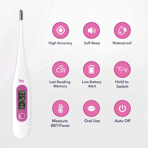 Digital Basal Body Thermometer, femometer Fertility Monitor Record BBT