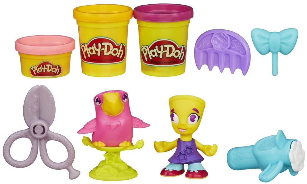 Play-Doh Town Figurka ze zwierzatkiem fryzjer i papuga, Pink, Orange, Purple - Image 3