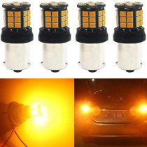 ALOPEE 4-Pack 1156 BA15S 7506 1141 1003 1156NA Extremely Bright Amber/Yellow Non-Polarity 2835 39-SMD 9-30V LED Car Replacement Lights for Turn Signal Light Blinker Bulb