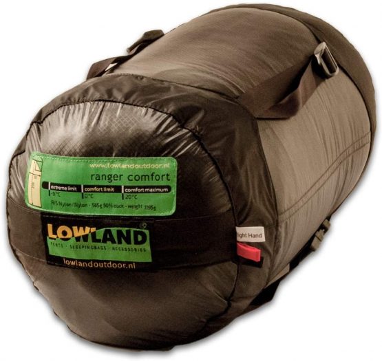 LOWLAND OUTDOOR Ranger Comfort Down Sleeping Bag 230 x 80 cm Red - Image 4