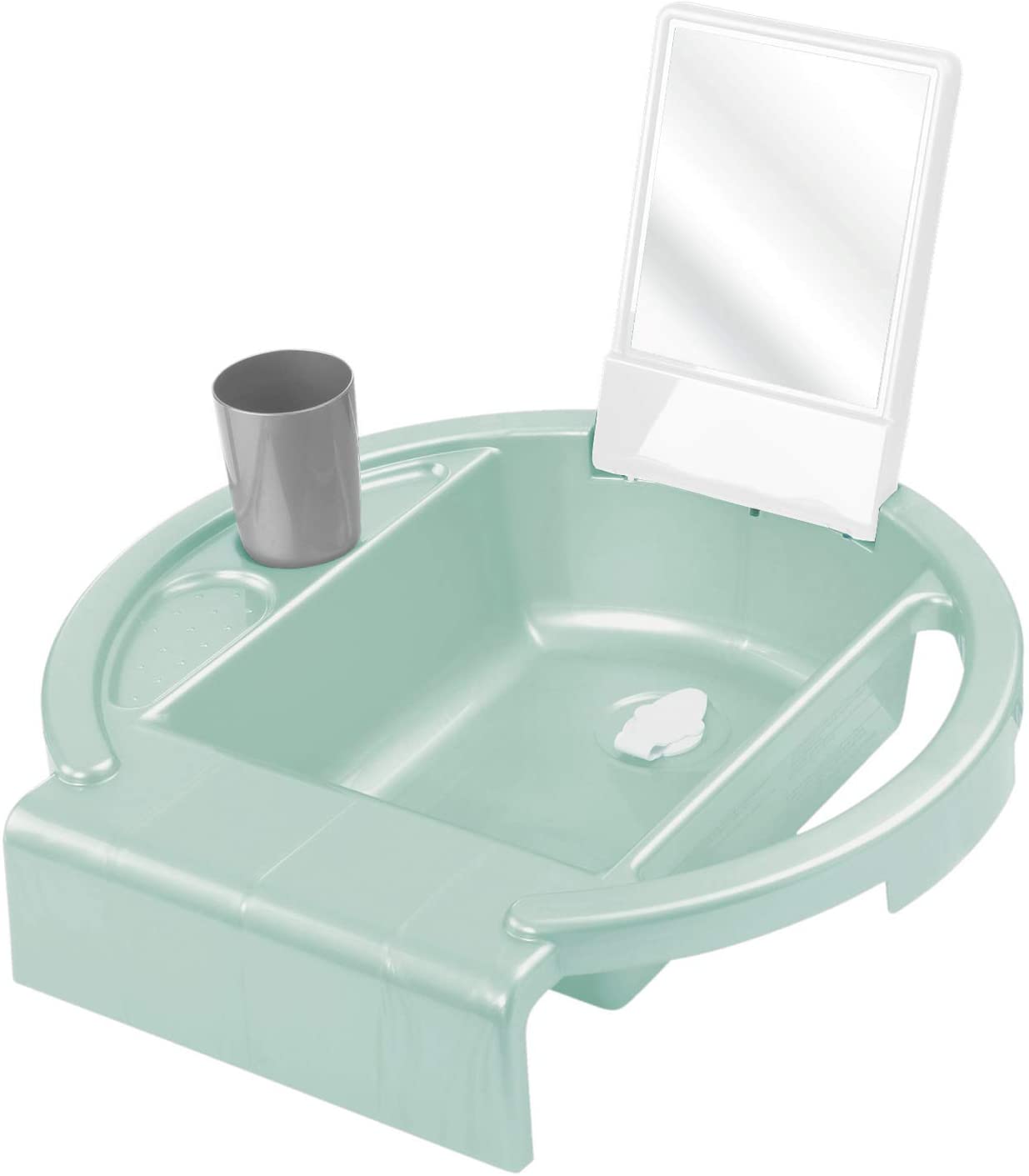 Rotho Babydesign Kiddy Wash Children's Washbasin, To be Attached to the Edge of the Bathtub, 38.7 x 38.2 x 10 cm