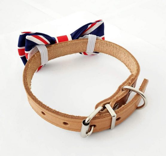 BIPY 2PCS Small Dogs Collar Bow Ties Puppies Cats Collar Charms Adjustable Accessories Slides Attachment Bowties Union Flag Jack Patriotic for Costume Birthday Festival - Image 3