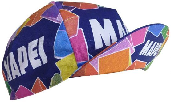 Retro cycle team cap Vintage fixie Mapei Multi coloured