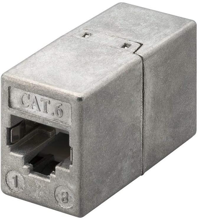 Goobay 93963 RJ45 Modular Coupler, CAT 6, silber