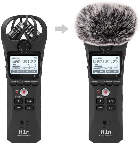 ChromLives Wind Muff Windscreen, Microphone Outdoor Furry Windscreen 2.5"X 40mm (L x D) Mic Windscreen Wind Cover Compatible with Zoom H1 Apogee Mic and More - Image 2