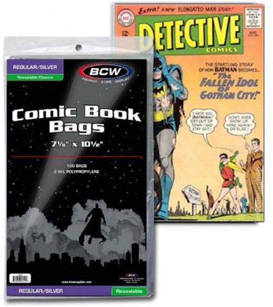 BCW Resealable Silver/Regular Comic Book Bags, Clear 2-mil Polypropylene | 7-1/8" x 10-1/2" | 100-Count , Holds Silver Age Comics - Image 3