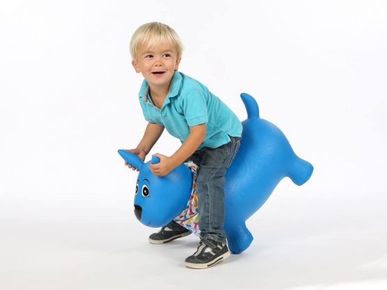 Blue Jumping Dog by Ludi | made of plastic - from 10 months - Fun and ergonomic riding dog - Image 3