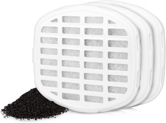 Navaris Charcoal Water Filter Replacements for Pet Fountain - Filter Cartridges for Pet Water Well - Protects against Odour and Flavour - Pack of 3 - Image 2