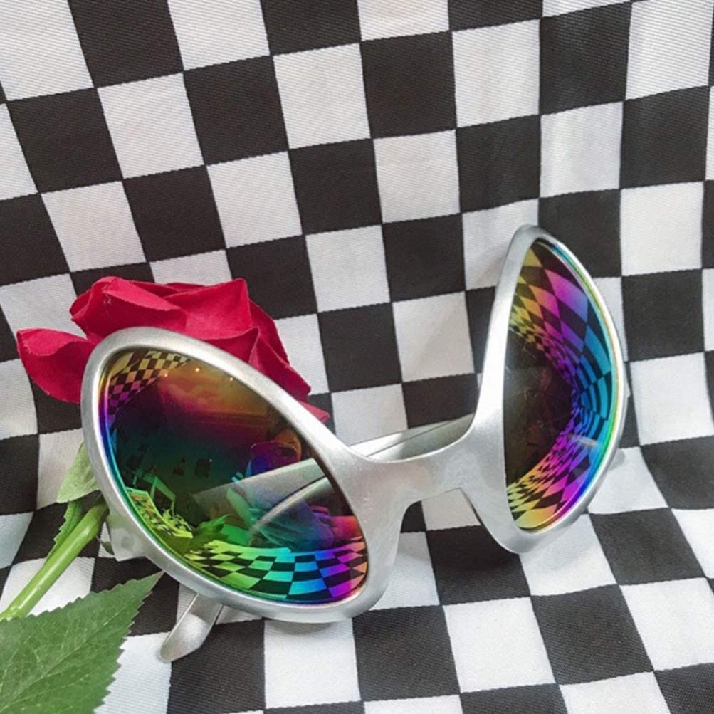 Toyvian 2 x Alien Glasses Novelty Glasses Green Plastic Alien ...