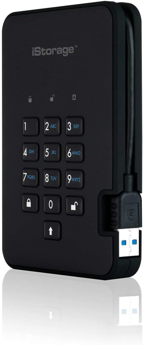 iStorage diskAshur2 SSD 4 TB -Secure Portable Solid State Drive - Password Protected, Dust/Water-Resistant, Hardware Encryption IS-DA2-256-SSD-4000-B - Image 3
