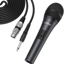 FIFINE Wired Microphone with Cord 14.8ft,Handheld Dynamic Mic Karaoke Microphone for Singing Vocal with On and Off Switch-K6