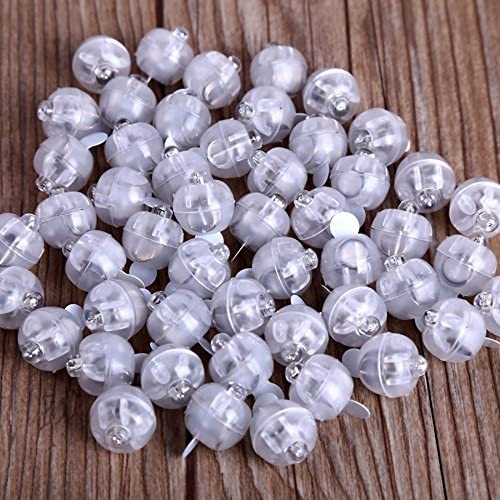Small White Individual Wireless LED Lights for Balloons Cake Decoration, Wedding (Pack of 10)