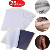 25 Sheets Carbon Paper - Tattoo Transfer Paper, Graphite Paper Tattoo Tracing Paper, A4 Temporary Tattoo Thermal Carbon Copy Paper Tattoos Stencil Printer Paper