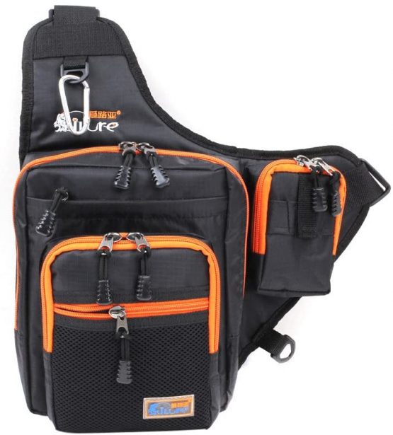 Lixada 32*39*12CM Lure Fishing Bag Multi-Purpose Waterproof Canvas Fishing Reel Rod Lure Tackle Bag - Image 2