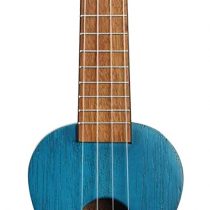 Mahalo Kahiko Soprano Ukulele, Quality Wood Ukulele with Geared Machine Head, Case Included, 2500 BU/MK1 (53.3 x 20.3 x 10.2 x cm)- Blue