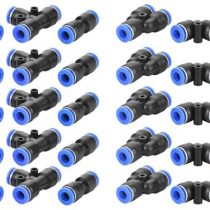 40 Pcs/Set 4 Shapes Air Push Quick Fittings 6 x 4 mm or 0.24 x 0.16 inch Quick Connect Push in to Connect Water Tube Fitting