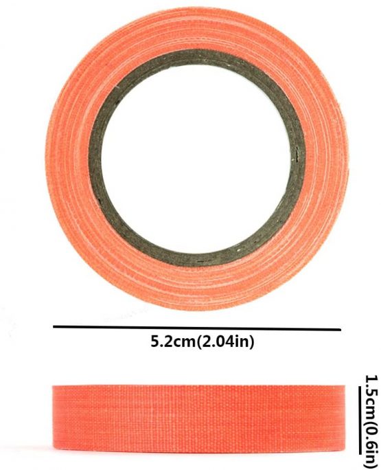 Fluorescent Cloth Tapes - UV Blacklight Reactive Neon Gaffer Tape for Glow Party Decorations/Holiday Supplies/Secures Cables 6 Colors 0.6 Inch x 16.4 Feet - Image 2