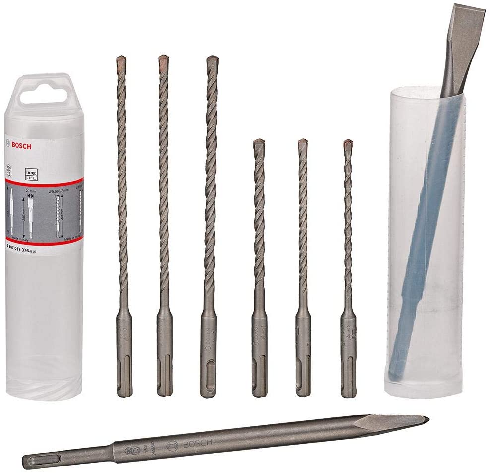 Bosch Professional Professional 2607017376 SDS Hammer Chisel & Drill Bit Set