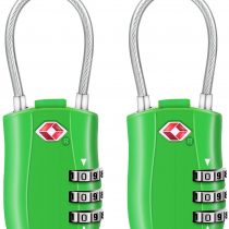 TSA Luggage Locks, [Newest Version][2 Packs] Diyife 3-Digit Security Padlock, Combination Padlocks, Code Lock for Travel Suitcases Luggage Bag Case etc.(Green)