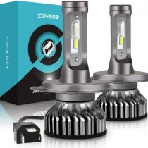 H4 LED Headlight Bulbs, 10000LM Car Motorcycle Headlamp Front Light Bulbs, Direct Halogen Replacement, Xenon White 6000K 12V, 2 Lamps