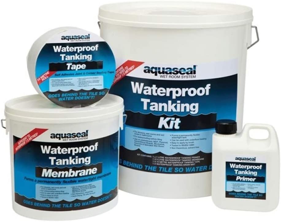 Everbuild Aquaseal Wet Room System - Flexible - Waterproof - Easy To Apply - Internal And External - Standard Kit