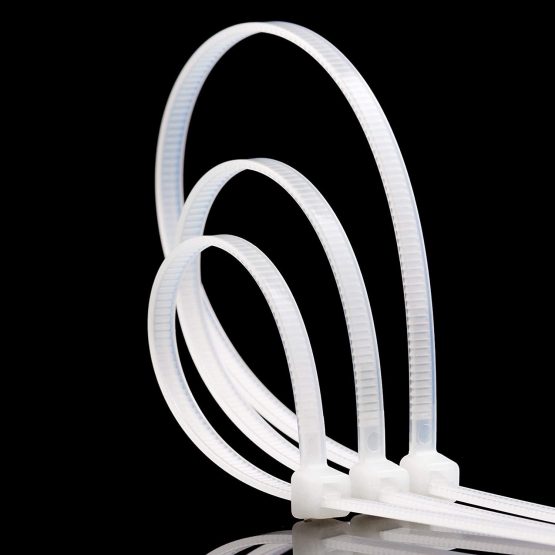 1000pcs Zip Ties White 100mm x 3mm Self Locking Nylon Cable Ties - Image 2