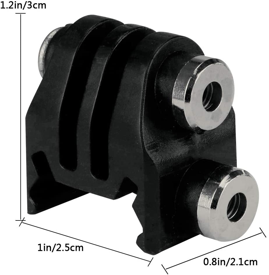 Rail Mounts or Helmet Excavator Mounts Bracket Adapter for Picatinny Rails Airsoft Gun NVG Helmet Base Bracket GoPro Action Camera (Black) - Image 4