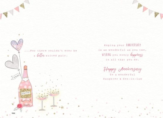 Anniversary Card Daughter and Son-In-Law (ICG7650) - Image 2