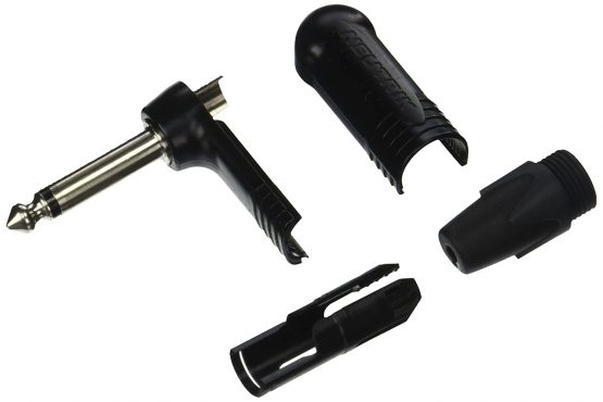 Neutrik 6.3mm angled Jack Mono Plug -Black