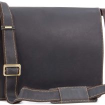 VISCONTI - Laptop Messenger Shoulder Bag - 13 to 14 Inch Laptop Bag - Hunter Leather - Office Work Organiser Bag - Multiple Pockets - 18548 - HARVARD - Oil Brown