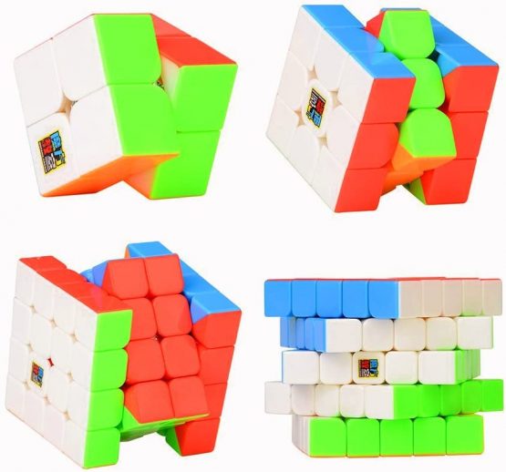 MoYu Cube Set, 2x2 3x3 4x4 5x5 Stickerless Bright Magic Cube Smooth Puzzles Cube Set with Gift Packing - Image 3