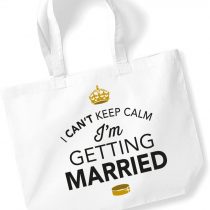 Bride, Bride Bag, Tote Bag, Bride Keepsake, Wedding Gift, Present, Hen Party, Hen Party Bag, Hen Do Gifts, Ideas for Bride, Keepsake (White)